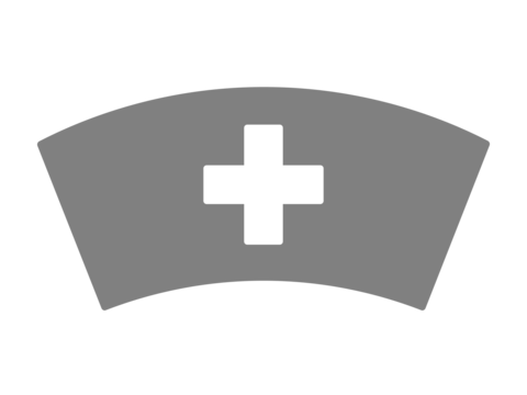 Illustration of a nurse's cap silhouette
