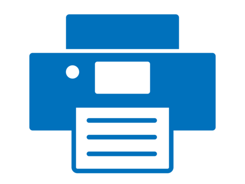 Illustration of a printer icon (printer symbol)