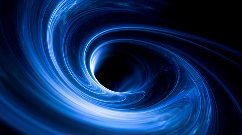 Blue Cosmic Wormhole Vortex Tunnel Background