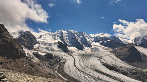 Time lapse on Glacier of the Swiss Alps