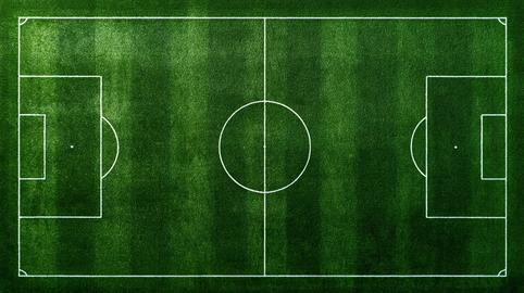Soccer football field playing ground aerial view