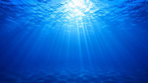 Marine Environment Background with Clear Blue Water and Sunlight for Sustainability Campaign