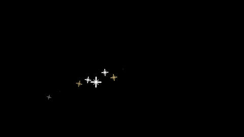 Golden Sparkle Trail Sweeping Diagonally Light Overlay with Alpha Channel