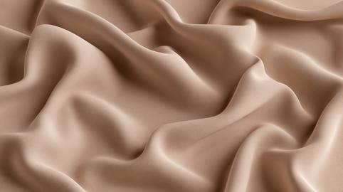Dusty Beige Matte Fabric Texture with Tactile Imperfect Sculptural Folds
