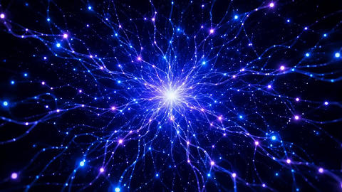 Artificial Intelligence Neural Network with Glowing Digital Connections