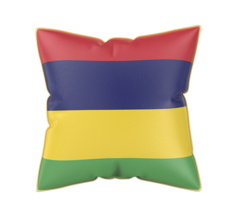 Pillow with the flag of Mauritius