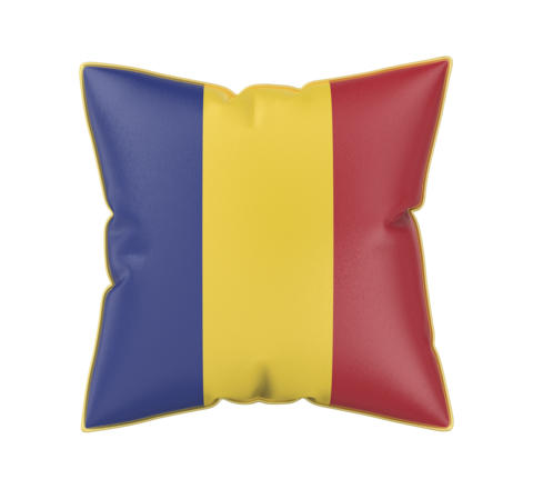 Pillow with the flag of Romania