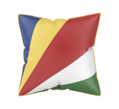 Pillow with the flag of Seychelles