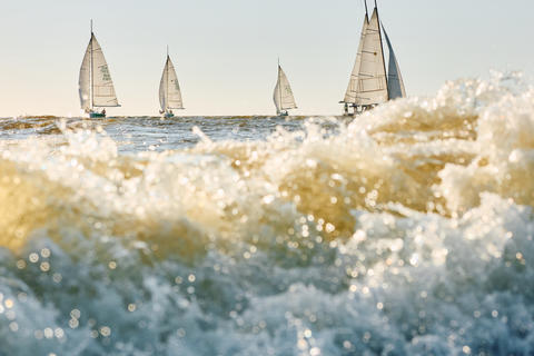 Russia, St.Petersburg, 09 August 2026: sailing boat is in sailing regatta in the