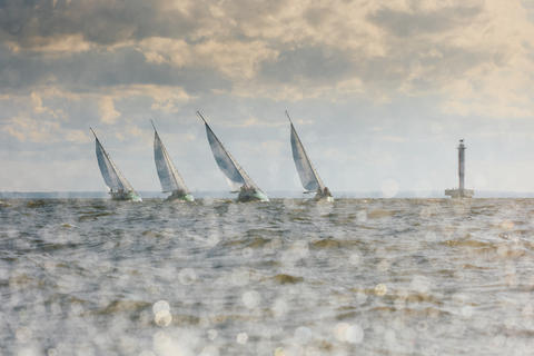 Russia, St.Petersburg, 09 August 2026: sailing boat is in sailing regatta in the