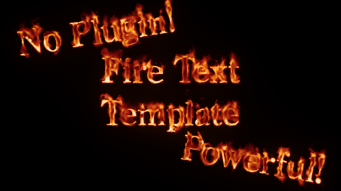 Realistic flame text