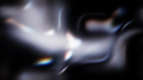 Smooth Metallic Liquid Flow and Prism Light Refraction Abstract Footage