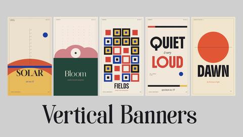 Animeted Vertical Banners MOGRT