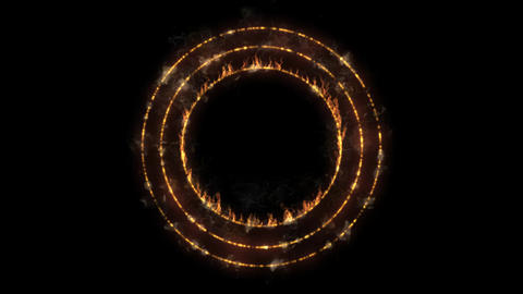 Circles of Fire on dark background