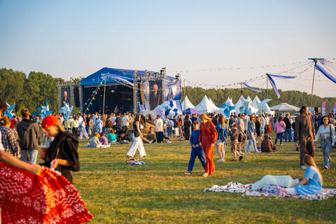 Kemerovo, Russia - August 16, 2026: Crowd attends Nebo Fest, annual multisport