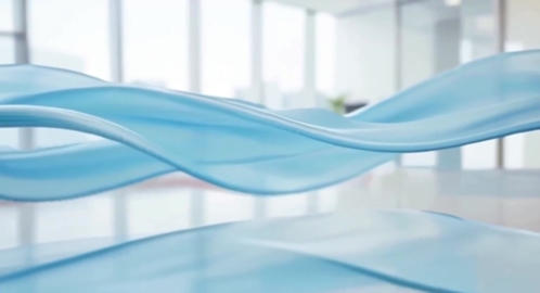 N65 01 - Rising Blue Waves Revealing Second Flow – 4K Abstract Animation