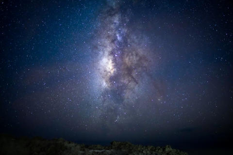 Summer Milky Way Above Kurima Island Coast in Okinawa
