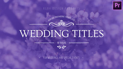Floral Wedding Titles MOGRT