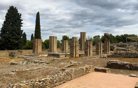 Italica, an ancient Roman city in Hispania; its site is close to the town of