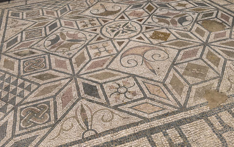 Representation of a mythological creature in an original Roman mosaic in Italica