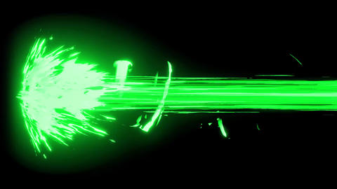 Green laser beam