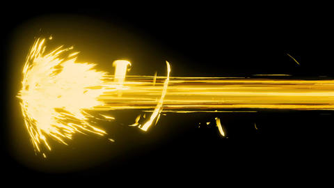 Yellow laser beam