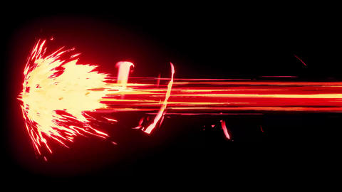 Red laser beam