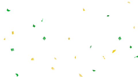 Illustration of a traditional Japanese background featuring fluttering gold confetti and gold leaf
