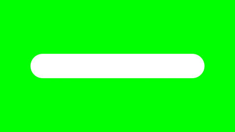 Simple white caption background appearing and disappearing on chroma key background. 6 sizes