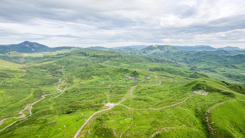 4K Gannan Prairie Scenery Plateau Views Aerial Time-lapse