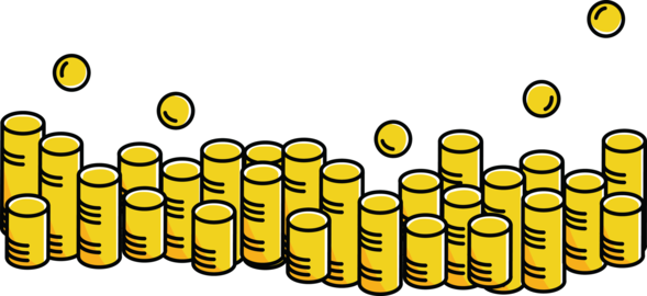 Illustration of stacked coins