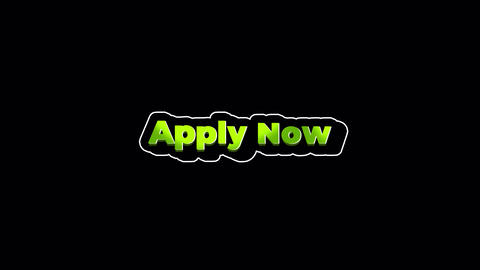 Animated Apply Now Text Graphic on Transparent Background