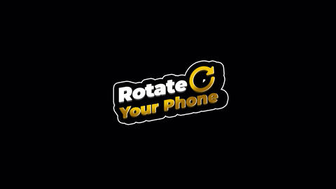 Animated Rotate Your Phone Instruction Graphic on Transparent Background