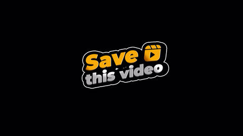 Animated Save This Video Social Media Overlay Graphic on Transparent Background