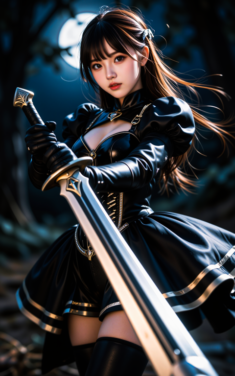 A Japanese woman in female warrior cosplay