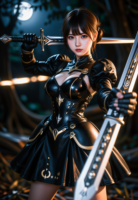 A Japanese woman in female warrior cosplay