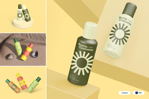 Cosmetic Bottle Mockup