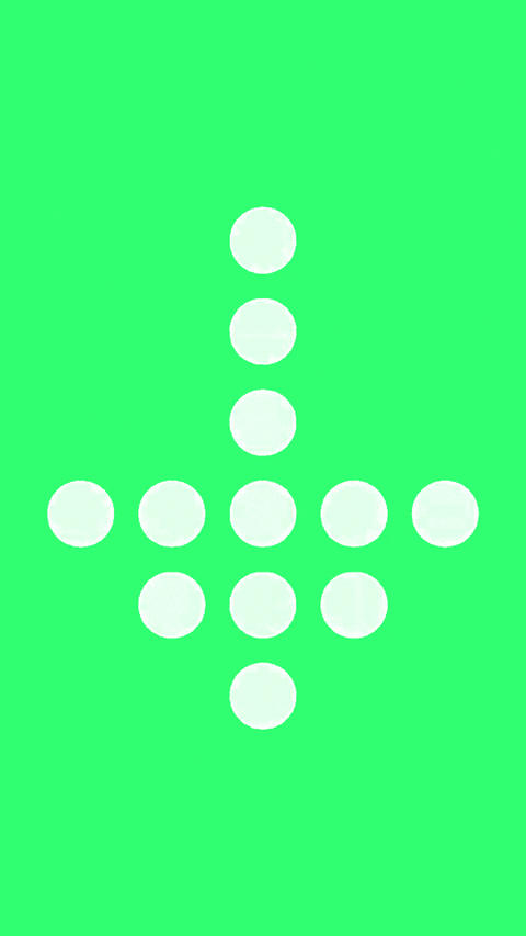 Vertical Green Screen Arrow Made of White Circles, Reel Template Background Social Media Video
