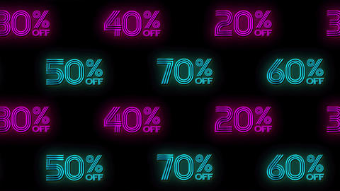 Black Friday Cyber Monday neon cyan magenta OFF discount pattern 4K loop