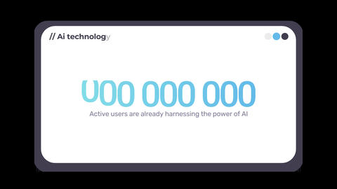 Animated AI Technology 400 Million Number Counter