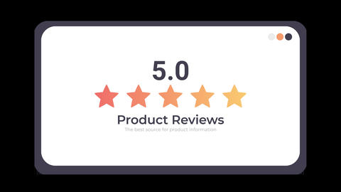 Animated Five Star Product Review Rating Counter