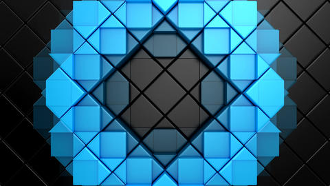 Geometric Shapes Form a Wave
