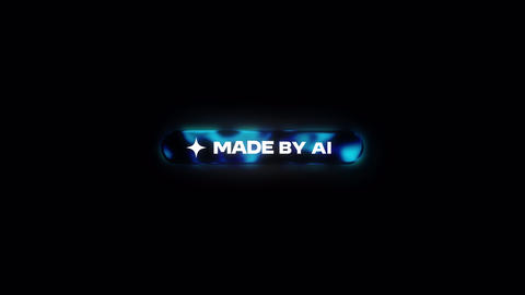 Made By AI Text Animation on Transparent Background