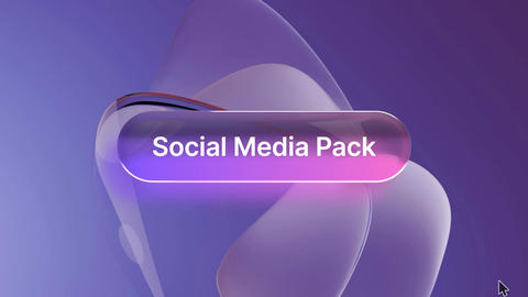 Liquid glass social media pack mogrt
