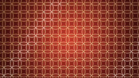 Japanese Shippo Pattern Vermilion and Gold Seamless Loop 4K