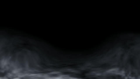 地面を流れる霧 黒背景 シームレスループ 4K