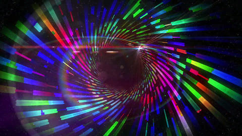 Vortex pattern with glowing lights