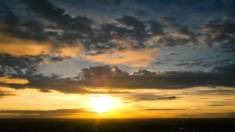 Colorful Sunset Clouds Time Lapse