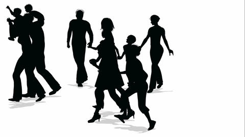 many families silhouette
