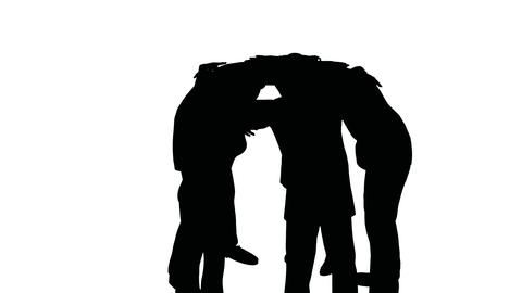 people circle silhouette
